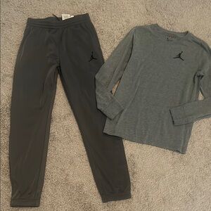 Jordan Charcoal and Gray Tracksuit